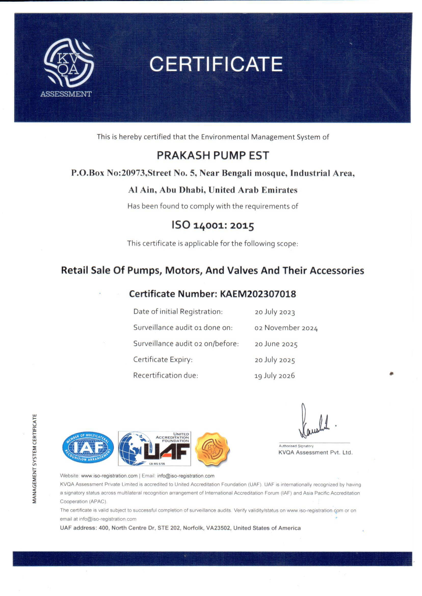 Certificate