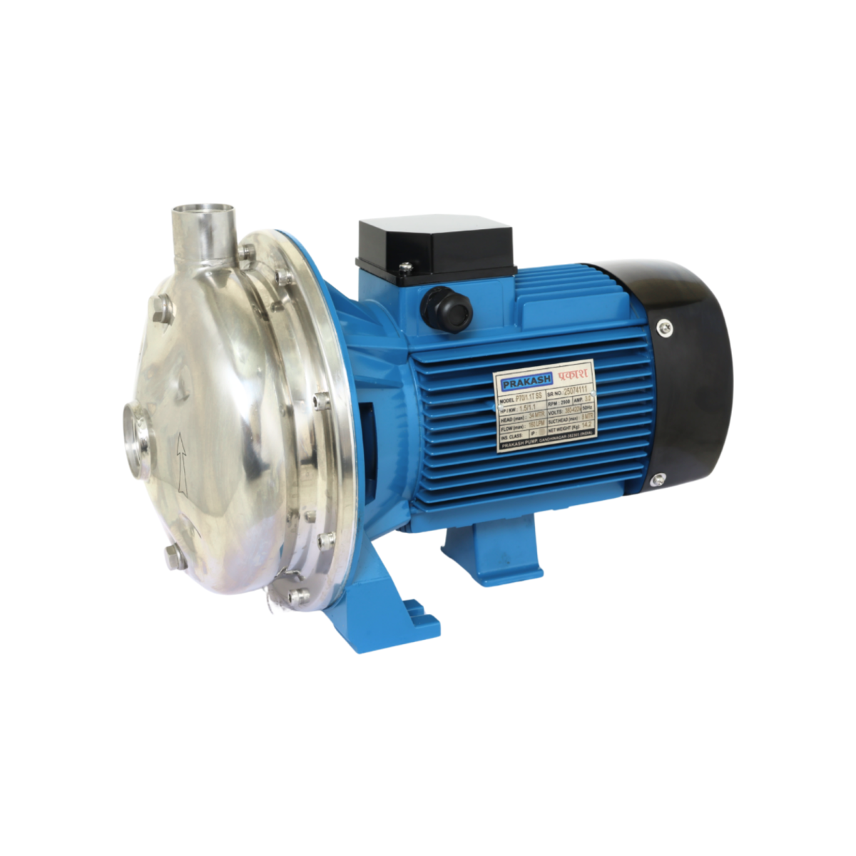 Prakash 1.5 HP Centrifugal Stainless Steel Pump P70/1.1T SS316