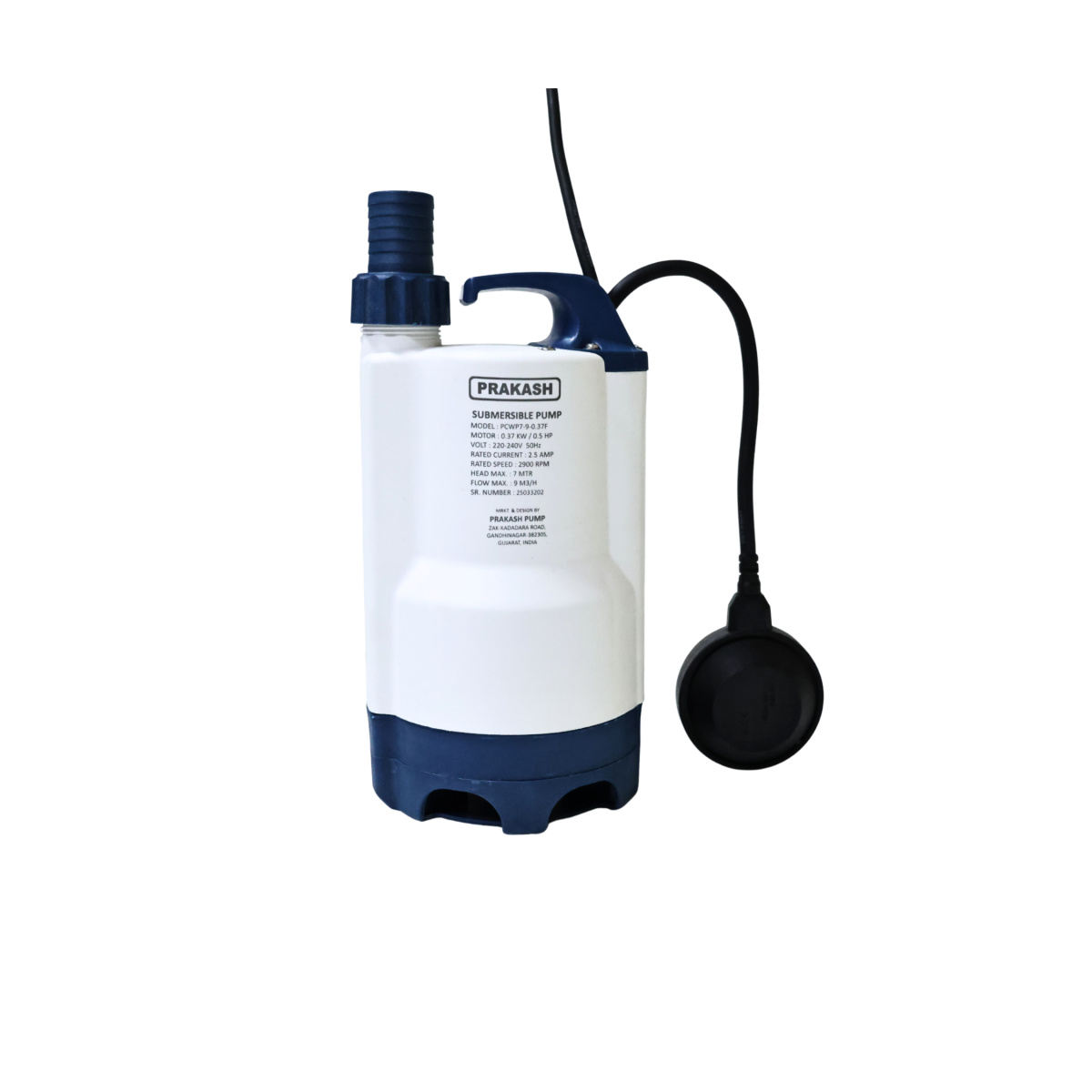 Prakash 0.5 HP Clean Water Pump - PCWP7-9-0.37F