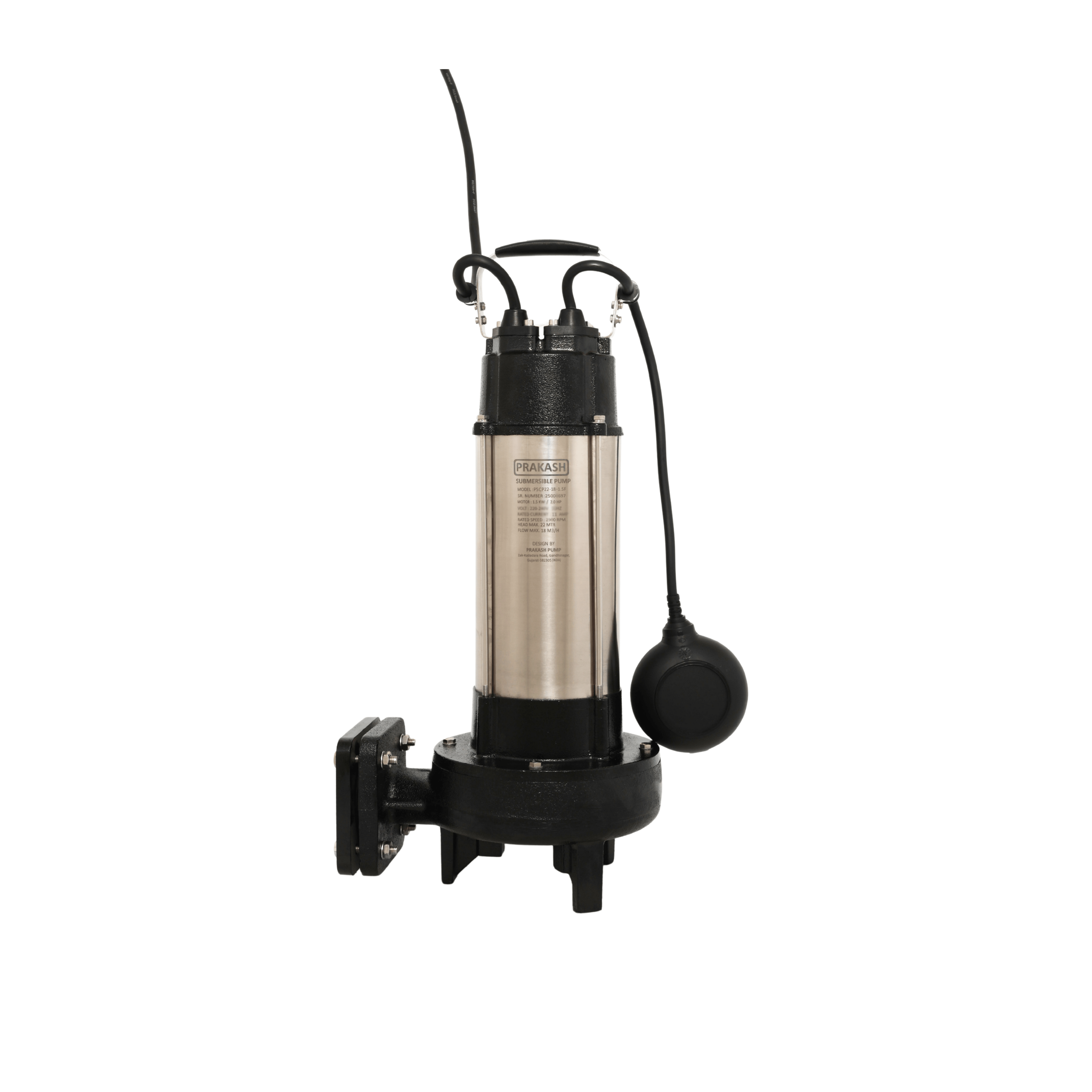 Prakash 2.0 HP Sewage Cutter Pump PSCP22-18-1.5F