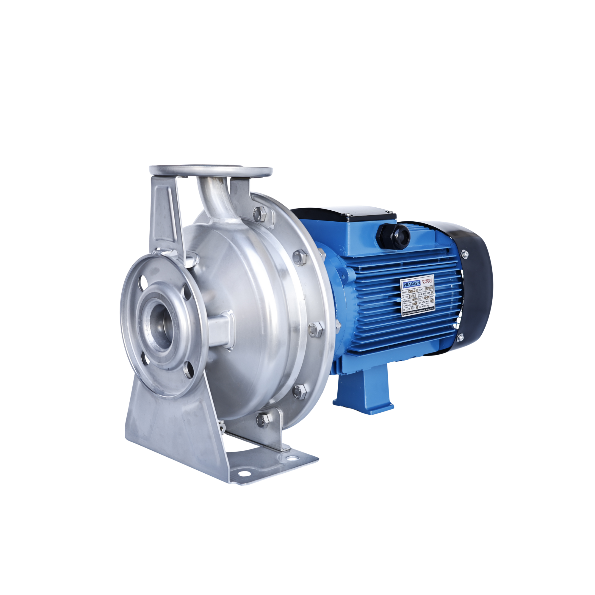 Prakash 5.5 HP Centrifugal Monoblock SS Pump PCM50-32-5.5
